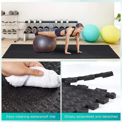 Powerful Non Slip Interlocking Foam Gym Mat Safe Workouts