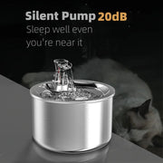 2L fully stainless steel pet water dispenser Automatic cat water fountain with optional sensor  and heater - My Variety Superstore 25