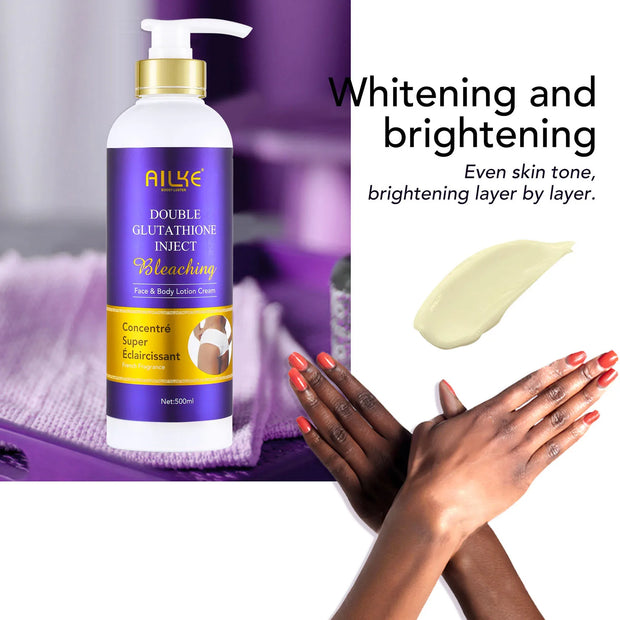 AILKE Skin Whitening Set With Double Glutathione Moisturizing Dark Spot Removal Hyperpigmentation Treatment