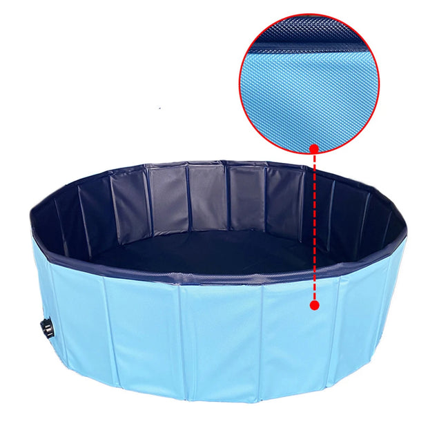 Dog Swimming Pool & Pool Cover Portable Plastic Pool Grooming Tub Bathing Scratch Resistance Pet Pools Bathtub for Large Dogs - My Variety Superstore 25