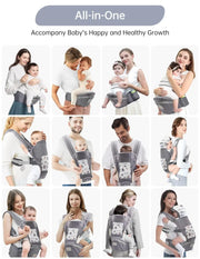 Baby Carrier, Baby Carrier Newborn to Toddler, Toddler Carrier with Hood All Seasons & All Position Baby Hip Carrier - My Variety Superstore 25