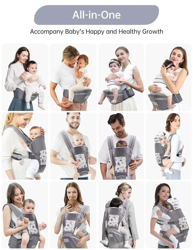 Baby Carrier, Baby Carrier Newborn to Toddler, Toddler Carrier with Hood All Seasons & All Position Baby Hip Carrier - My Variety Superstore 25