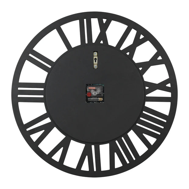 Large Mirrored Wall Clock 60CM Round Beveled Roman Numeral Skeleton Clock for Family Living Room Fireplace Decor - My Variety Superstore 25