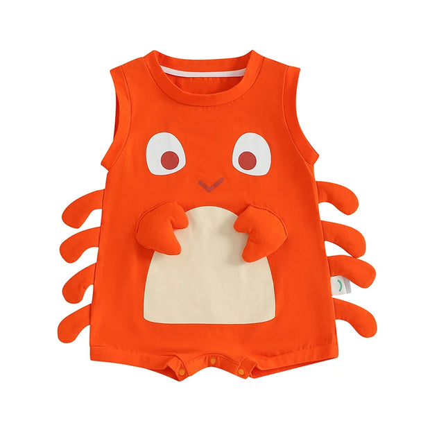 Cute Sleeveless Watermelon Print Romper – Summer Jumpsuit Outfit for Baby Girls & Boys