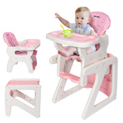 Baby High Chair Foldable  &  2-in-1 with Table Footrest, Detachable Double Tray, Easy to Clean Feeding Detachable Highchair - My Variety Superstore 25