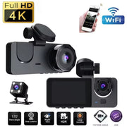 Car DVR 3 Channel Dash Cam 4K Video Recorder WIFI APP Front and Rear View Camera Night Vision Car Accessories - My Variety Superstore 25