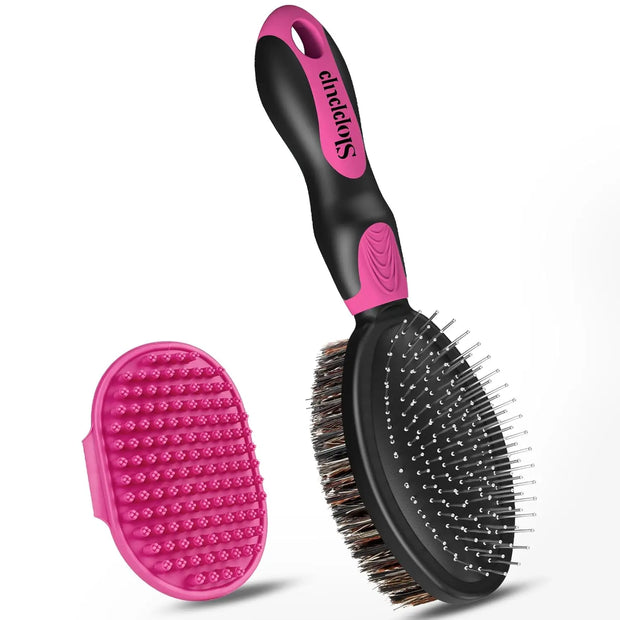 2PCS Dog Grooming Tools - Double-Sided Bath Brush for Shedding and Bathing, Suitable for Short/Long Haired Dogs - My Variety Superstore 25