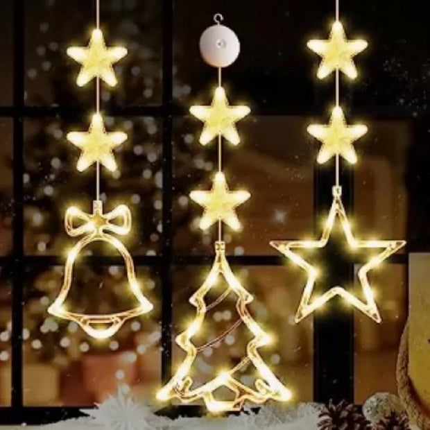 Enchanting Christmas Window Lights With Suction Cups Glow