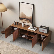 Wood TV Stand 65-Inch Flat Screen Television with Storage Mid Century Entertainment Center Rustic Design Sturdy Construction 4 - My Variety Superstore 25