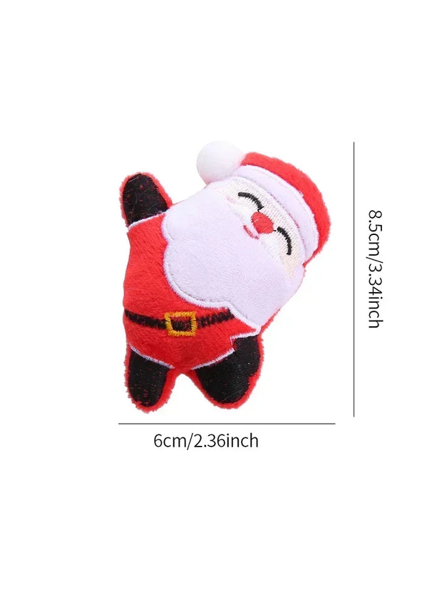 Joyful Christmas Cat Toys Plush Bite Resistant Safe Play