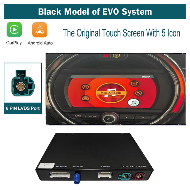RoadTop Wireless CarPlay Android Auto for Mini R55 R56 R57 R58 R60 R61 F54 F55 F56 Clubman Countryman Cooper John Cooper Works - My Variety Superstore 25