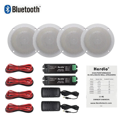 4 Inch 160W Marine Waterproof Bluetooth Speakers for ATV UTV SPA Golf Motorcycle Boat Outdoor Indoor Music - My Variety Superstore 25