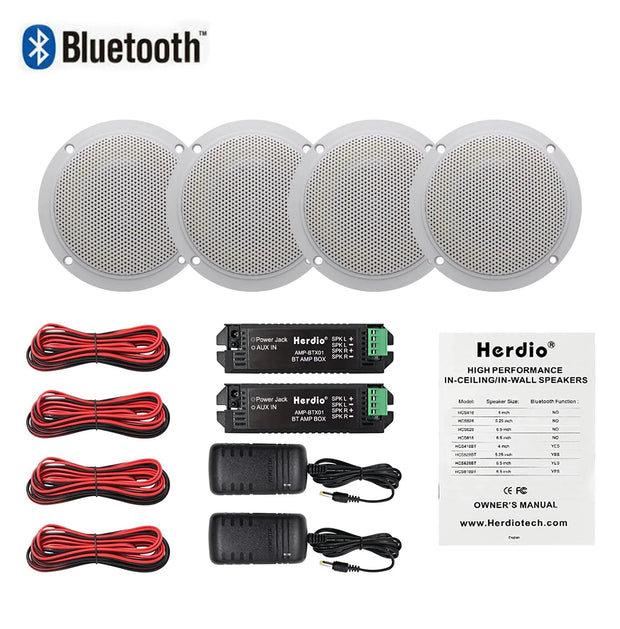 4 Inch 160W Marine Waterproof Bluetooth Speakers for ATV UTV SPA Golf Motorcycle Boat Outdoor Indoor Music - My Variety Superstore 25