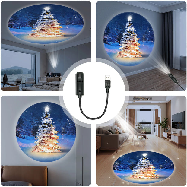 Vivid Christmas Tree Projection Light Bulbs Included Glow