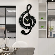 Powerful Musical Note Wall Clock Silent Keeps Time Quietly