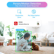 ZOSI 3MP Baby Monitor 2.4G/5G 360° Pan/Tilt Pet Smart Security IP Camera AI Human Tracking 2K HD WiFi Surveillance Cameras - My Variety Superstore 25