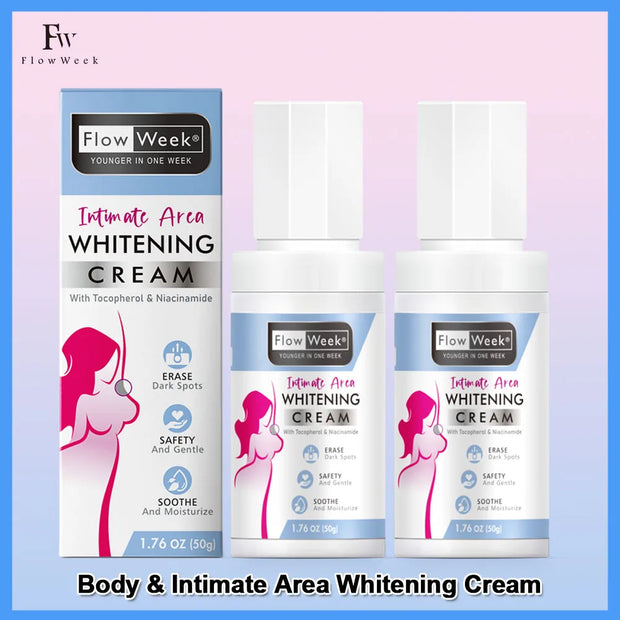 FlowWeek Whitening Cream for Private Parts Underarms Buttocks Knees and Inner Thighs 50g - My Variety Superstore 25