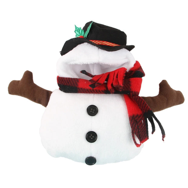 Festive Pet Costume Standing Snowman Keeps Pets Cozy