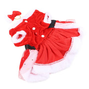 Bold Father Christmas Pet Costume With Bow Enduring Delight