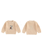 Charming Infant Pumpkin Patch Sweater with Unique Scalloped Hem