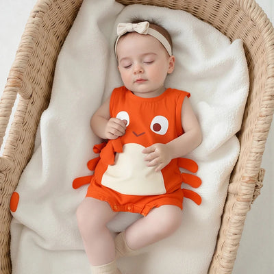 Cute Sleeveless Watermelon Print Romper – Summer Jumpsuit Outfit for Baby Girls & Boys