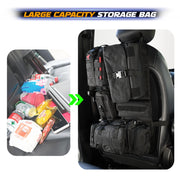 Car Seat Back Molle Organizer Tactical with 5 Molle Pouches Universal Vehicle Panel Protector Storage Bag Cover