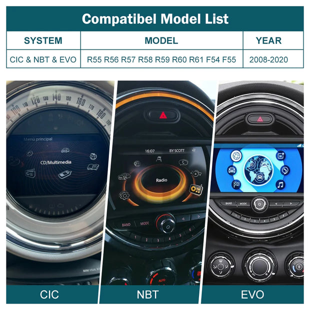 Wireless CarPlay Android Auto Adapter for Mini R55 R56 R57 R58 R60 R61 F54 F55 F56 Clubman Countryman Hardtop Cooper John Cooper Works - My Variety Superstore 25