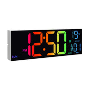16 Inch Large Digital Wall Clock Big LED Display with Remote 8 RGB Color Alarm DST Temperature for Living Room Kitchen - My Variety Superstore 25