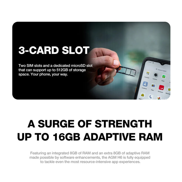Relentless Rugged Smartphone 50MP Cam Endurance Battery