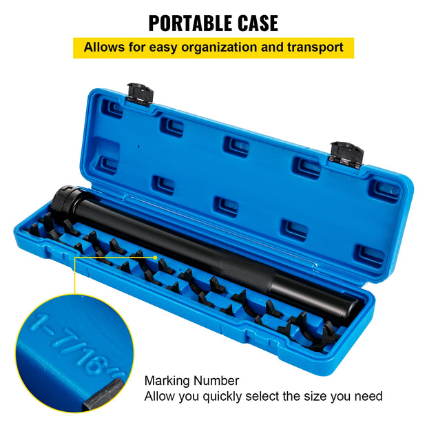 VEVOR Inner Tie Rod Tool Kit 12 Pieces Tie Rod Removal Tool Set with Crowfoot Adapters