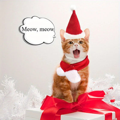 Exuberant Pet Christmas Hat For Cats Dogs Adjustable Fit
