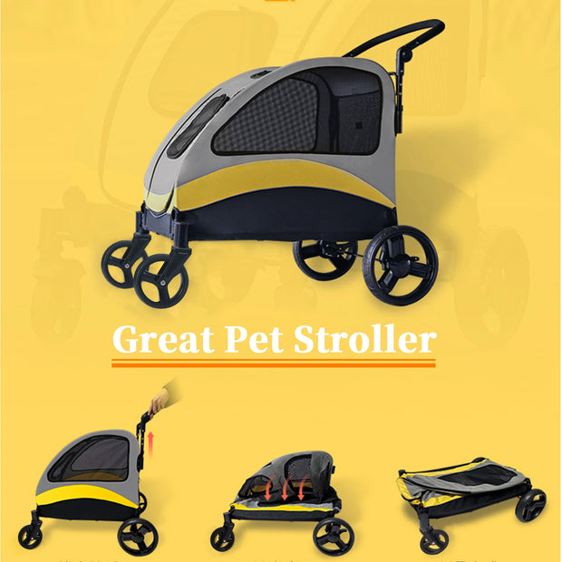 Ultimate Portable Dog Stroller with Breathable Design for Stress-Free Travel