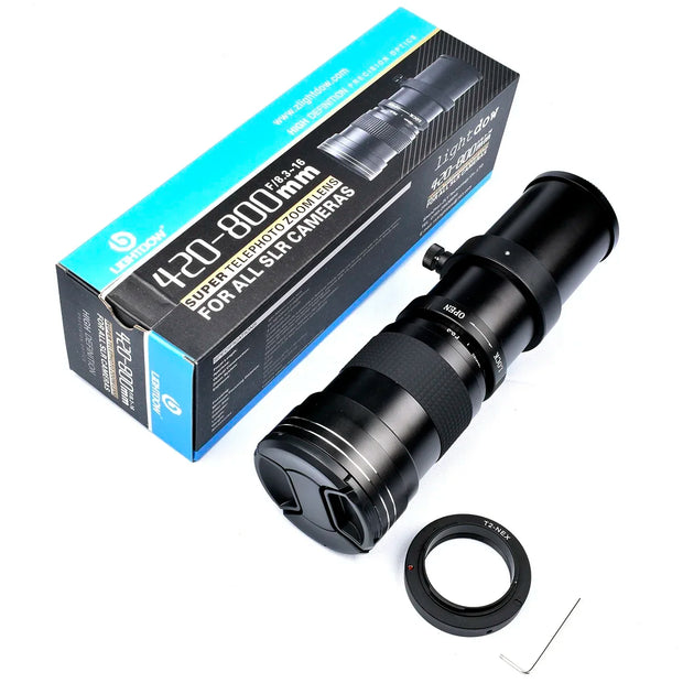 Lightdow 420-800mm F8.3-16 Professional Super Telephoto Manual Zoom Lens with T2 Ring Adapter USA Delivery - My Variety Superstore 25