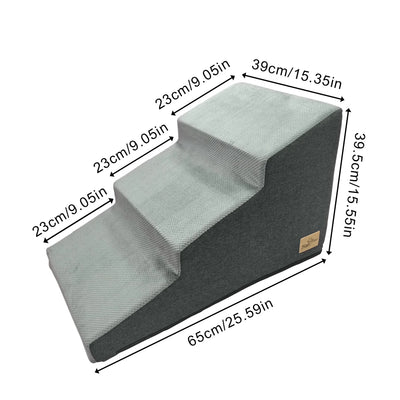 3/4 Steps High Density Foam Dog Stairs Ramps, for High Beds and Sofa, Non-Slip Pet Steps Sofa Bed Ladder, with Washable Cover - My Variety Superstore 25