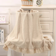 Ruffled Muslin Baby Swaddle Blankets, Organic Cotton, Soft Newborn Infant Bedding & Accessories