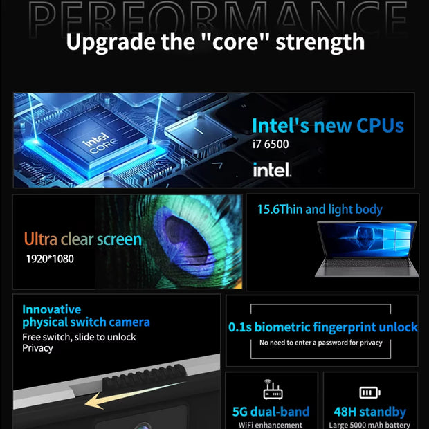Powerful 15.6in Laptop Fingerprint Unlock Quick Start