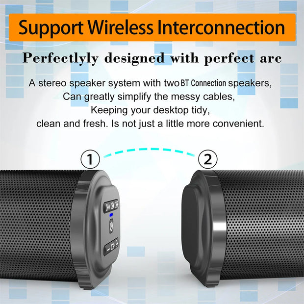 Sound Bar TV Sound System Bluetooth Speaker Wireless Subwoofer Bass Home Theater Rechargeable Lound Portable Speaker - My Variety Superstore 25