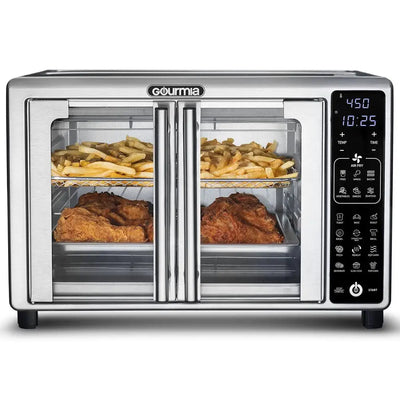 6 Slice Digital Air Fryer Toaster Oven with 19 One Touch Presets Stainless Steel Advanced Technology Perfectly Crisped Creations