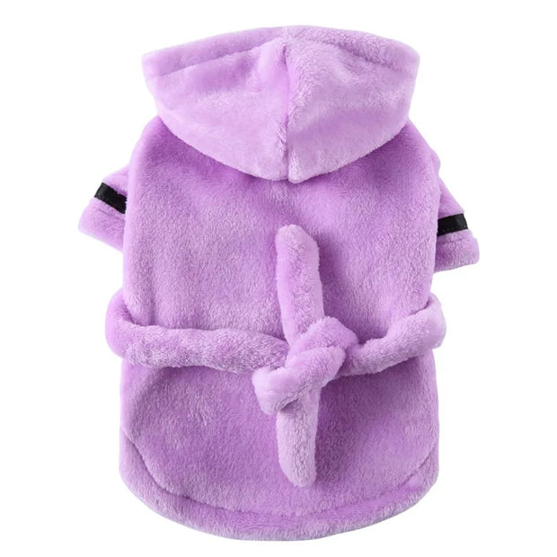 Pet Dog Bathrobe Hooded Pajamas – Soft Drying Towel Clothes for Small to Large Dogs & Cats