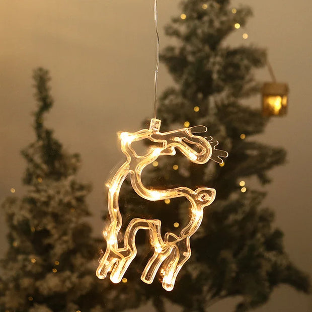 Enchanting Christmas Window Lights With Suction Cups Glow
