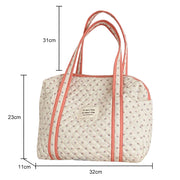 Amazing Cotton Diaper Bag With Cartoon Print For Busy Moms