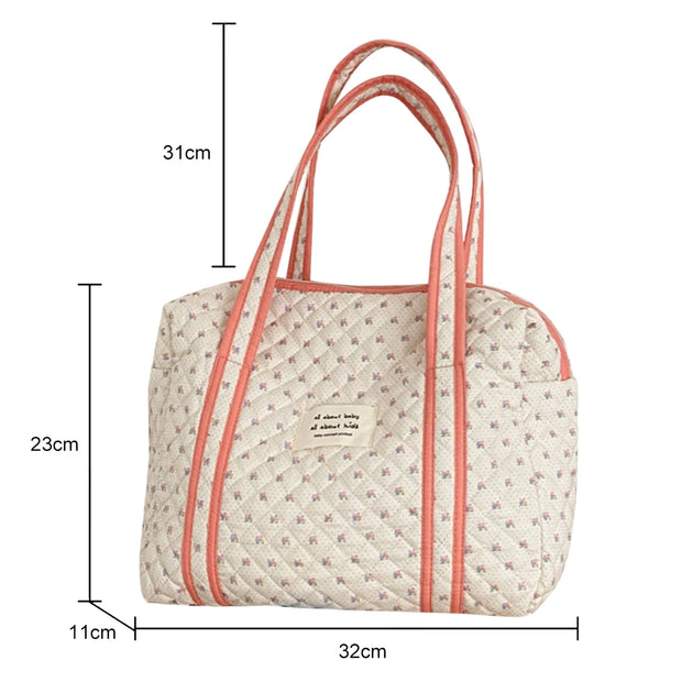 Amazing Cotton Diaper Bag With Cartoon Print For Busy Moms