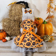 Enchanting Halloween Dog Dress With Bow For Festive Fun