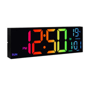 16 Inch Large Digital Wall Clock Big LED Display with Remote 8 RGB Color Alarm DST Temperature for Living Room Kitchen - My Variety Superstore 25