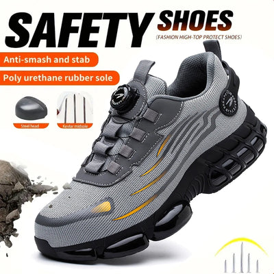 Breathable Lace Free Soft Sole Comfortable Anti Smash Anti Puncture Labour Insurance Shoes - My Variety Superstore 25