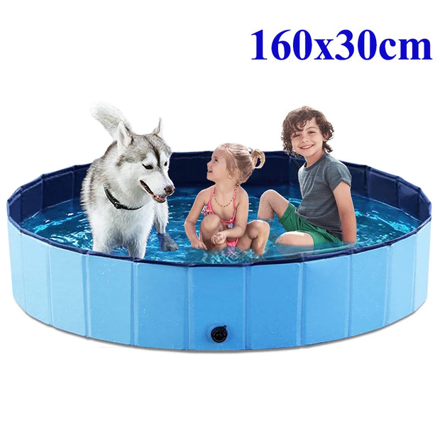 Dog Swimming Pool & Pool Cover Portable Plastic Pool Grooming Tub Bathing Scratch Resistance Pet Pools Bathtub for Large Dogs - My Variety Superstore 25