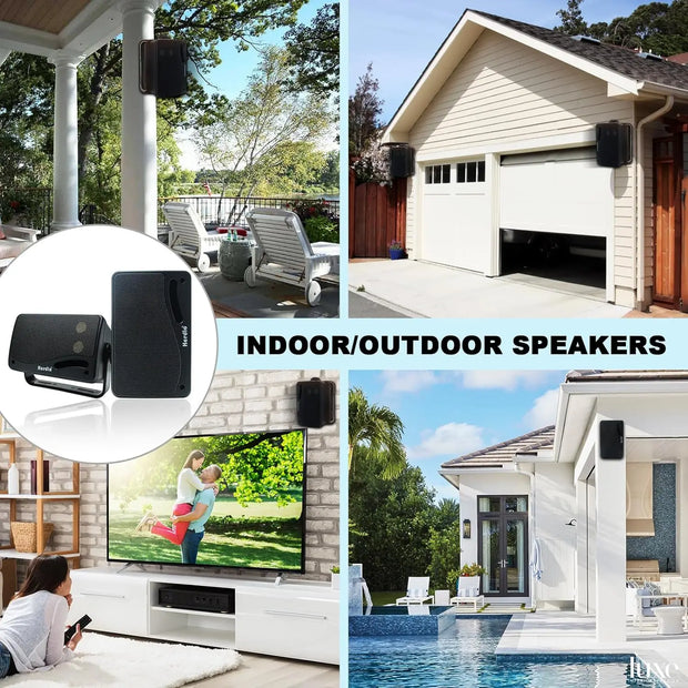 Herdio 3.5 Inch 2PCS Passive Outdoor Speakers Wired Waterproof 200W 3 Way Premium Mountable Wall Speakers With Superior Sound - My Variety Superstore 25