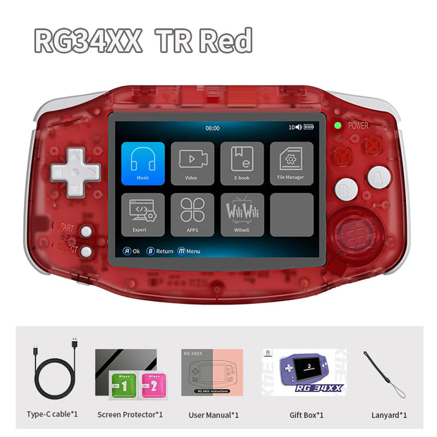 ANBERNIC RG34XX Retro Handheld Game Console 3.4" IPS Screen Linux 64-bit Video Gaming Player Support WiFi Bluetooth HD TV Output - My Variety Superstore 25