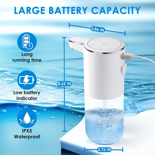 US Stock Automatic Touchless Soap Dispenser 4 Level Adjustable Foaming Hand Soap Dispenser Electric Wall Mount