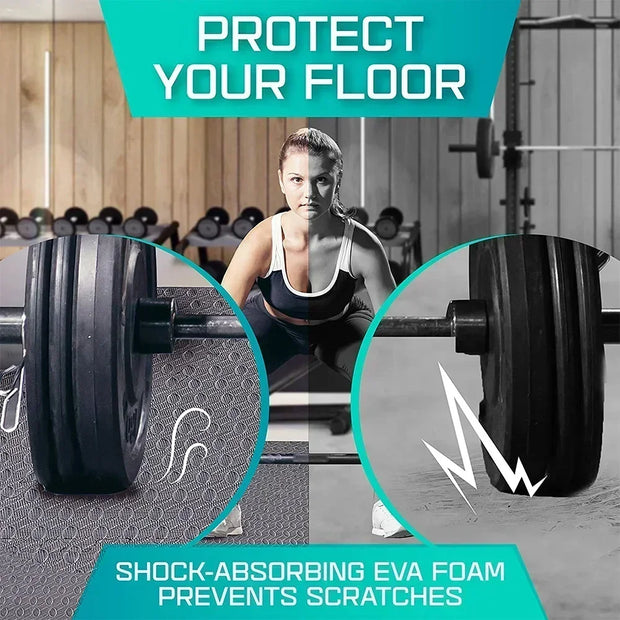 Powerful Non Slip Interlocking Foam Gym Mat Safe Workouts